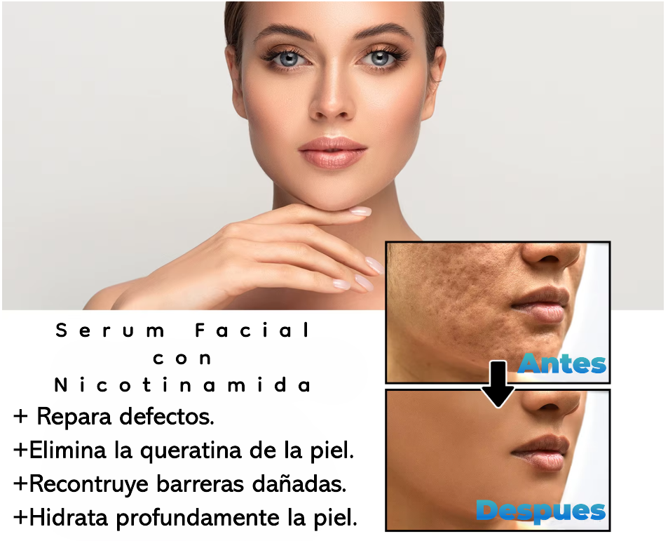 ✨OFERTA 2X1 ✨          Serum Facial con Nicotinamida, para el Cuidado de la Piel.